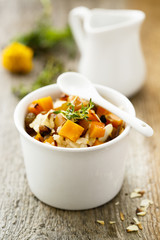 Pumpkin with rice and herbs