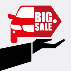 Car sale design. sale concept. white background