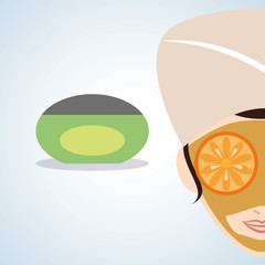 Spa center design. health icon. Isolated illustration , editable vector