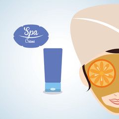 Spa center design. health icon. Isolated illustration , editable vector