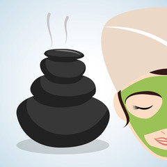 Spa center design. health icon. Isolated illustration , editable vector