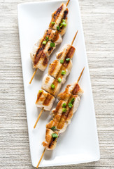 Grilled chicken skewers