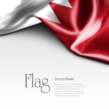 Flag of Bahrain on white background. Sample text.
