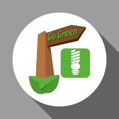 Go green design. eco concept. white background , editanle vector