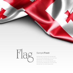 Flag of Georgia on white background. Sample text.