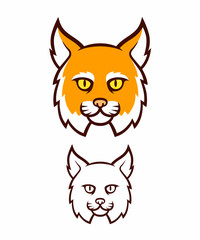 Angry wildcat mascot head