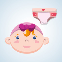 Baby shower design. invitation design.  isolated illustration