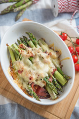 Spargel Gratin