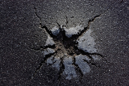 damaged asphalt