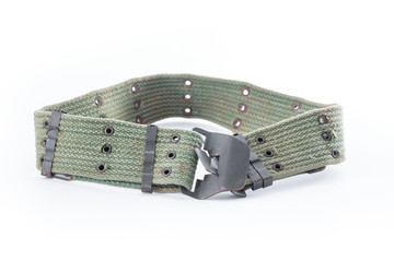 army belt on white background
