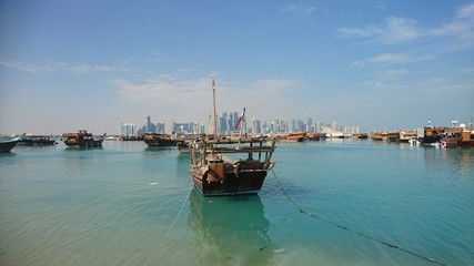 Naklejka premium Traditional Qatar Dhow