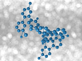 blue molecule structure