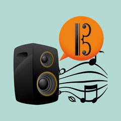 Music design. speaker  icon. Isolated illustration , editanle vector