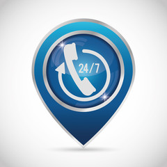 Call design, assistant and support design , vector