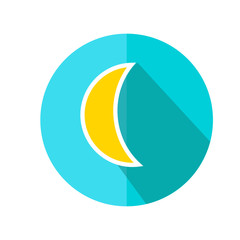 Moon Icon. Weather Forecast. Vector Illustration.