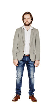 full length portrait of a business man. image on a white studio background.
