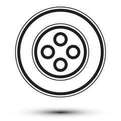 Button flat web design icon art picture.