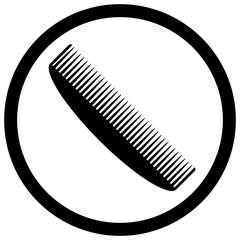 Comb icon black white design flat