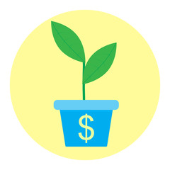 Fototapeta na wymiar Growth money icon