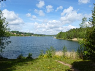 Fototapeta premium Igelsbachsee am Brombachsee