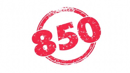 850 Top Credit Score Rating Number Stamp 3d Animation