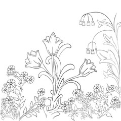 Hand drawn ink pattern. Coloring book for adult