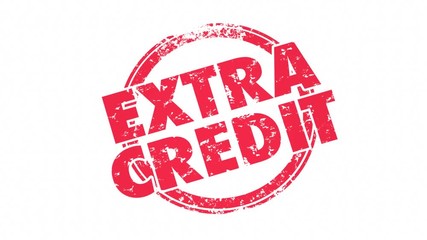 Extra Credit Stamp Bonus Work Task Job Words 3d Animation