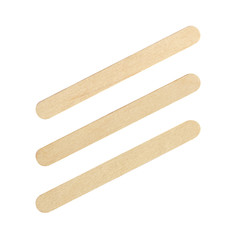 Ice lolly sticks, Ice cream sticks, isolated on white background