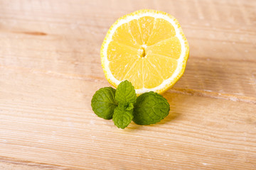 Fresh mint with lemon