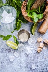 Cuban Mojito with rum.