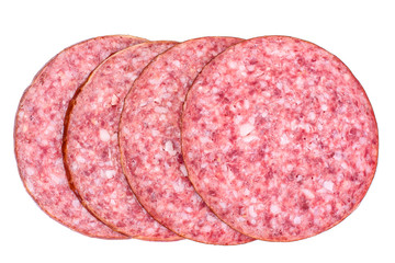 Barbados Sausage, Ham on a White Background