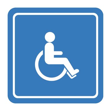 Personne handicapée dans un panneau