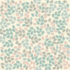 Colorful seamless pattern with leaves
