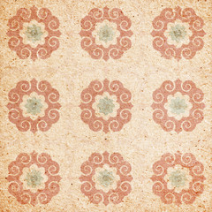 Detail of the traditional Decorative image of grunge vintage wal