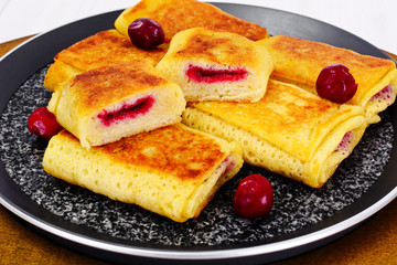 Pancakes with Cherries