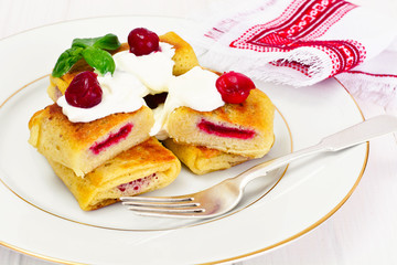 Pancakes with Cherries
