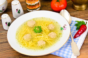 Chicken Soup with Meatballs