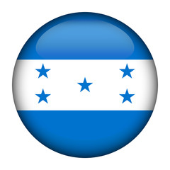 Round glossy Button with flag of Honduras