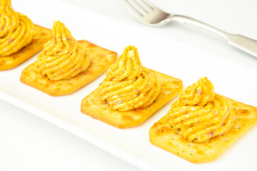 Forshmak: Herring with Butter, Carrots and Crackers