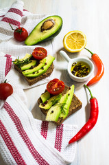 Cooking concept with avocado