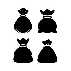 Vector bag sack icons set