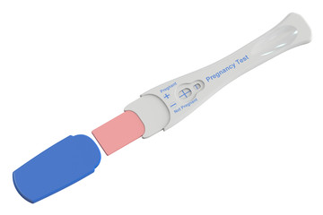 pregnancy test positive, 3D rendering