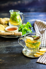 Ginger tea concept