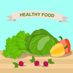 Healthy food for a healthy lifestyle. Dietary vegetables.