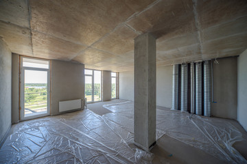 Apartment without finishing. New project. The new apartment hous