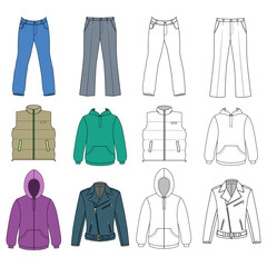 Man clothes colored autumn collection