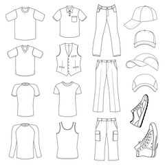 Outlined menswear, headgear & shoes season collection