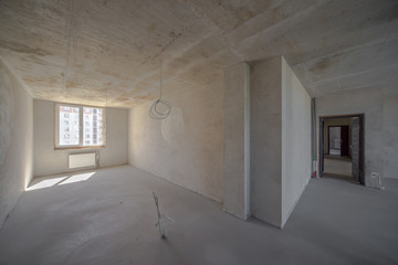 Apartment without finishing. New project. The new apartment hous