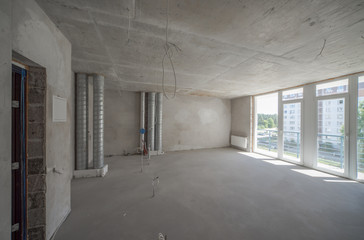 Apartment without finishing. New project. The new apartment hous