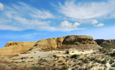 Fototapeta na wymiar Desert plateau Shalkar-Nura